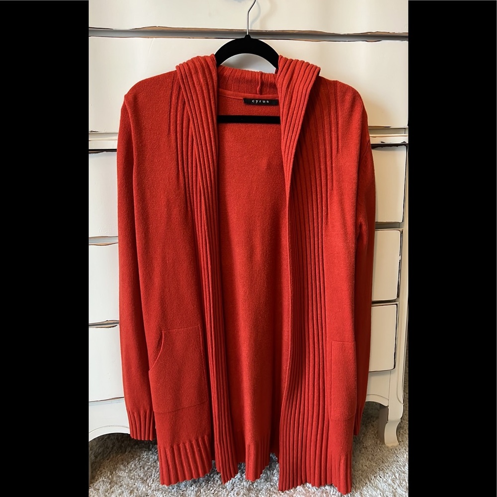 Burnt Orange Cyrus size medium Cardigan Sweater